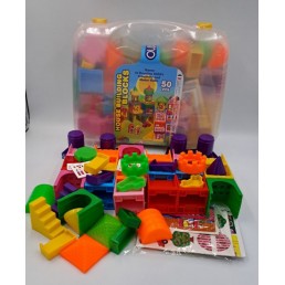 JC 50 PIESE CARINO - HOUSE BUILDING BLOCKS